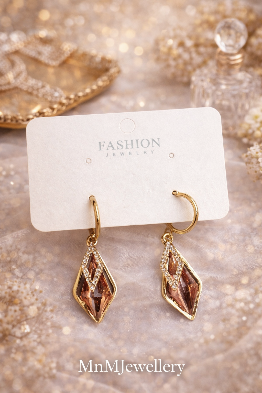Golden earrings - ₹350