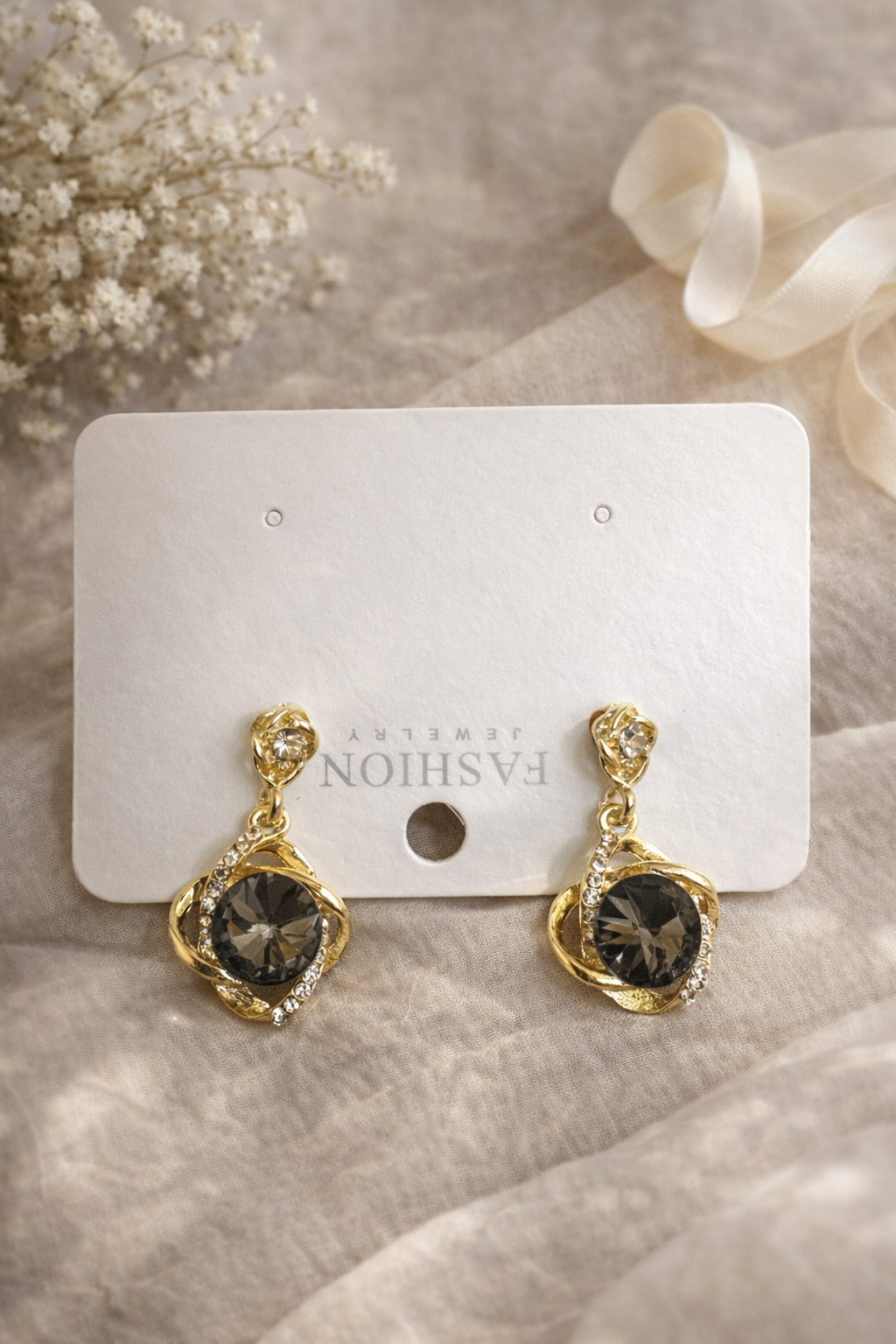 Korean-Inspired Geometric Drop Earrings - ₹199