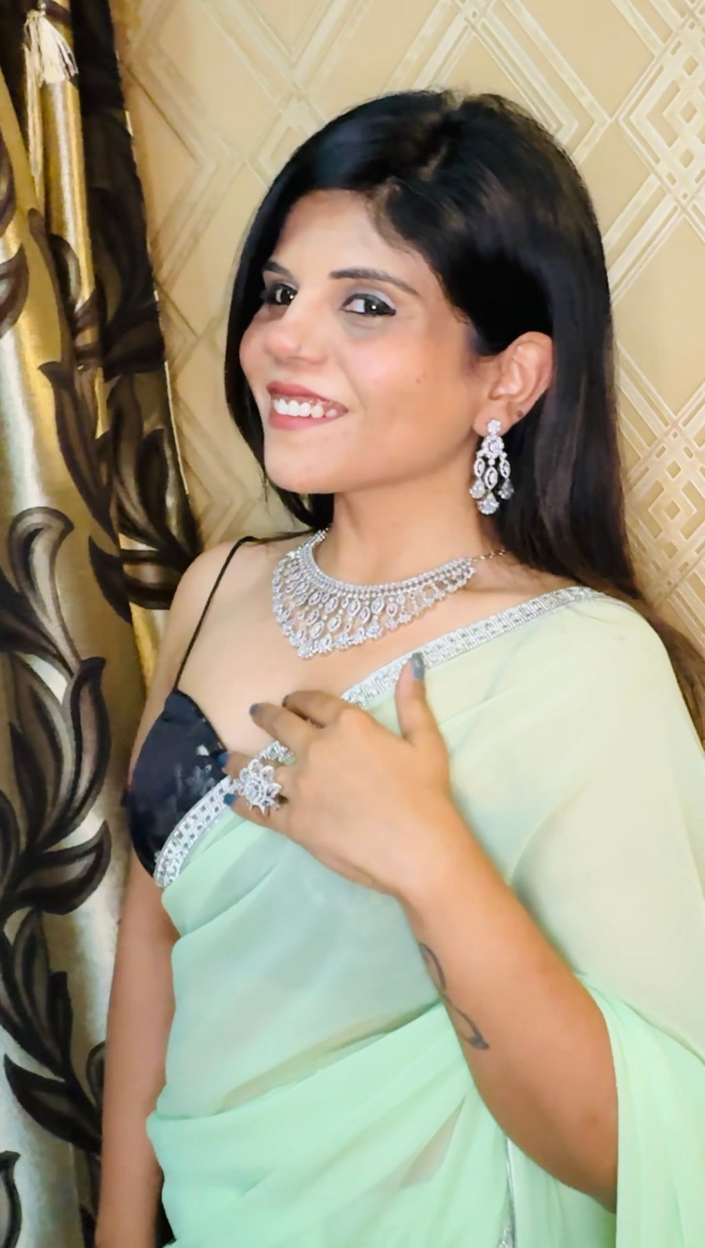 Elegant American Diamond Necklace Set | ₹ 4350
