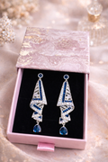 Zircon Royale Blue Diamond Statement Earring | Premium Gift box - ₹1699