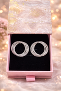 Silver Plated Rhinestone Stick Earrings – Trendy Crystal Studs - ₹1499