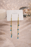 Ocean Blue Cascade Long Drop Earrings - ₹499