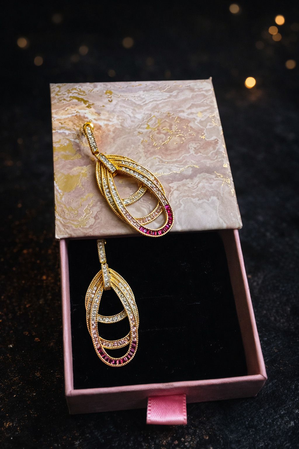 Gold Plated Zircon Multi-Layer  | Premium Gift Box - ₹1899
