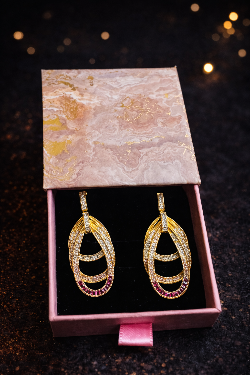 Gold Plated Zircon Multi-Layer  | Premium Gift Box - ₹1899