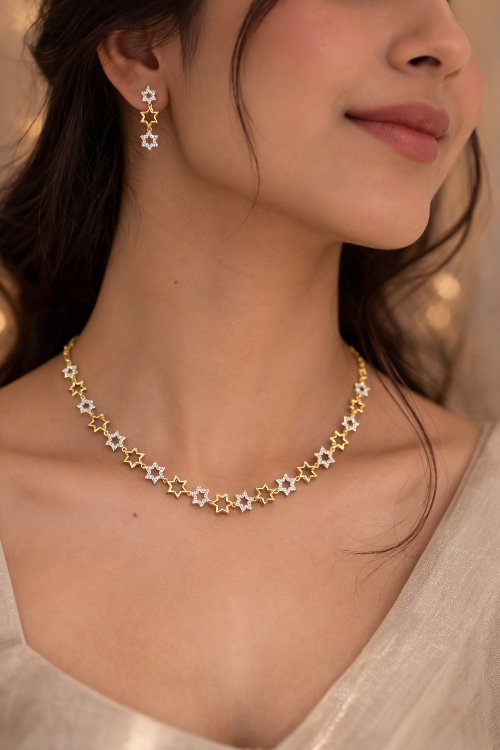 Sparkling American Diamond Jewellery Set – Anti-Tarnish |  ₹1999