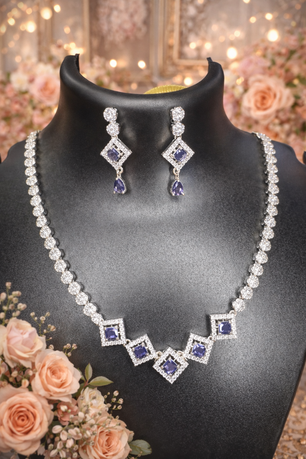 American Diamond Jewellery Set – Anti-Tarnish | ₹2100