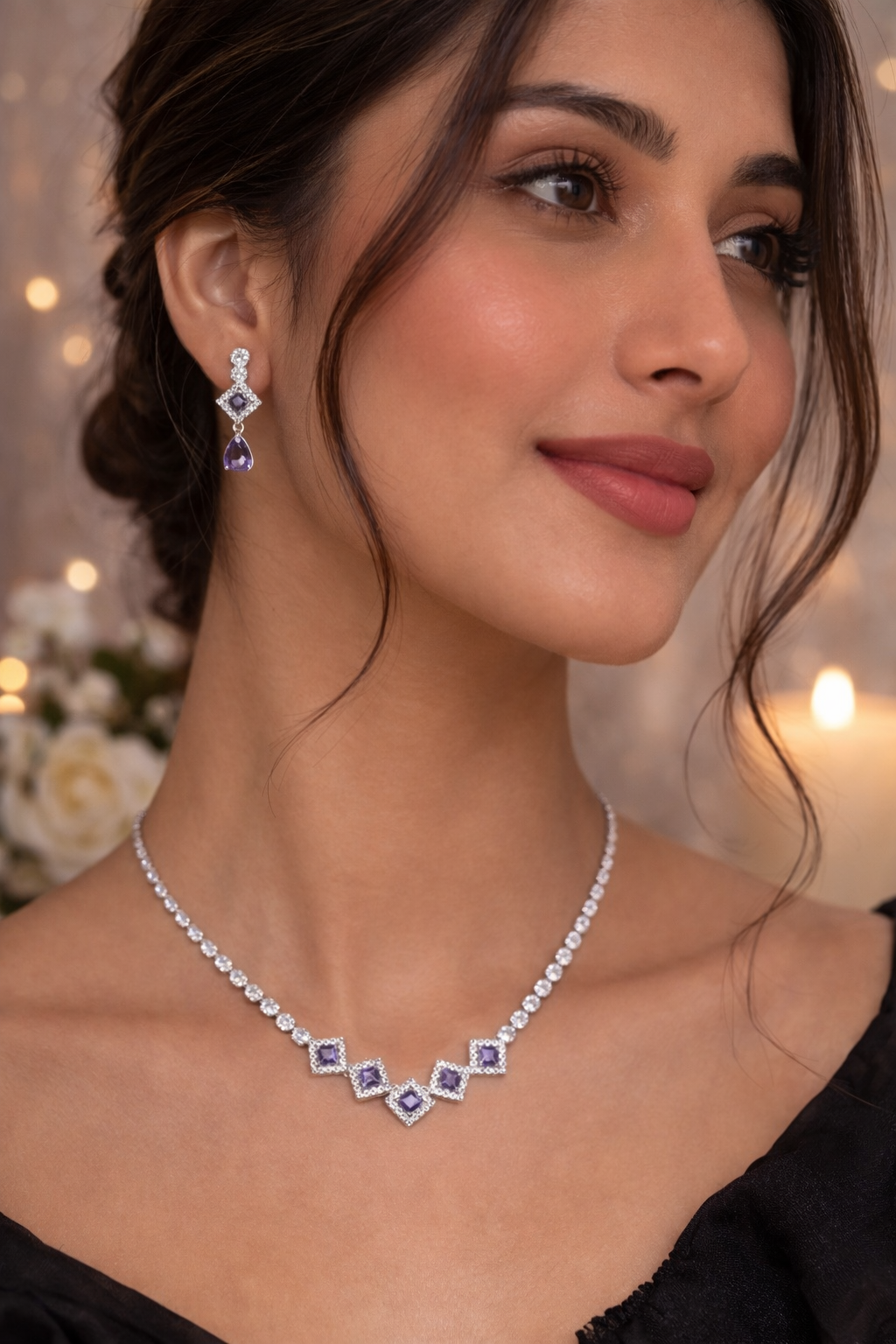 American Diamond Jewellery Set – Anti-Tarnish | ₹2100
