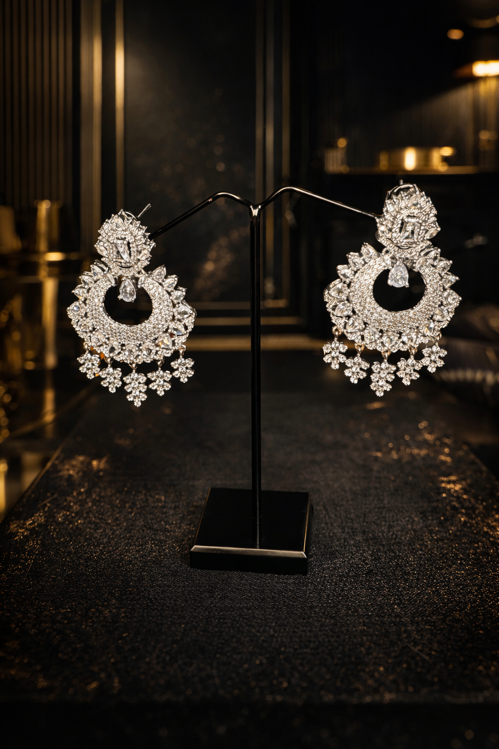 Luxury CZ Stone Statement Earrings with Premium Gift Box | ₹ 1999