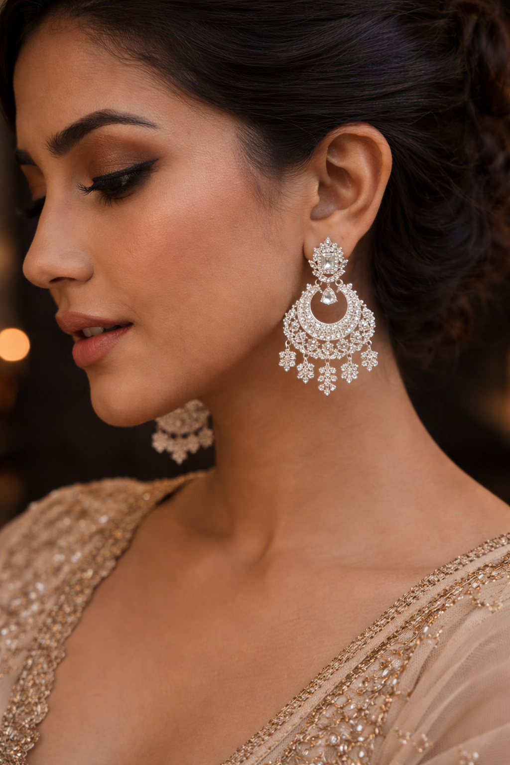 Luxury CZ Stone Statement Earrings with Premium Gift Box | ₹ 1999