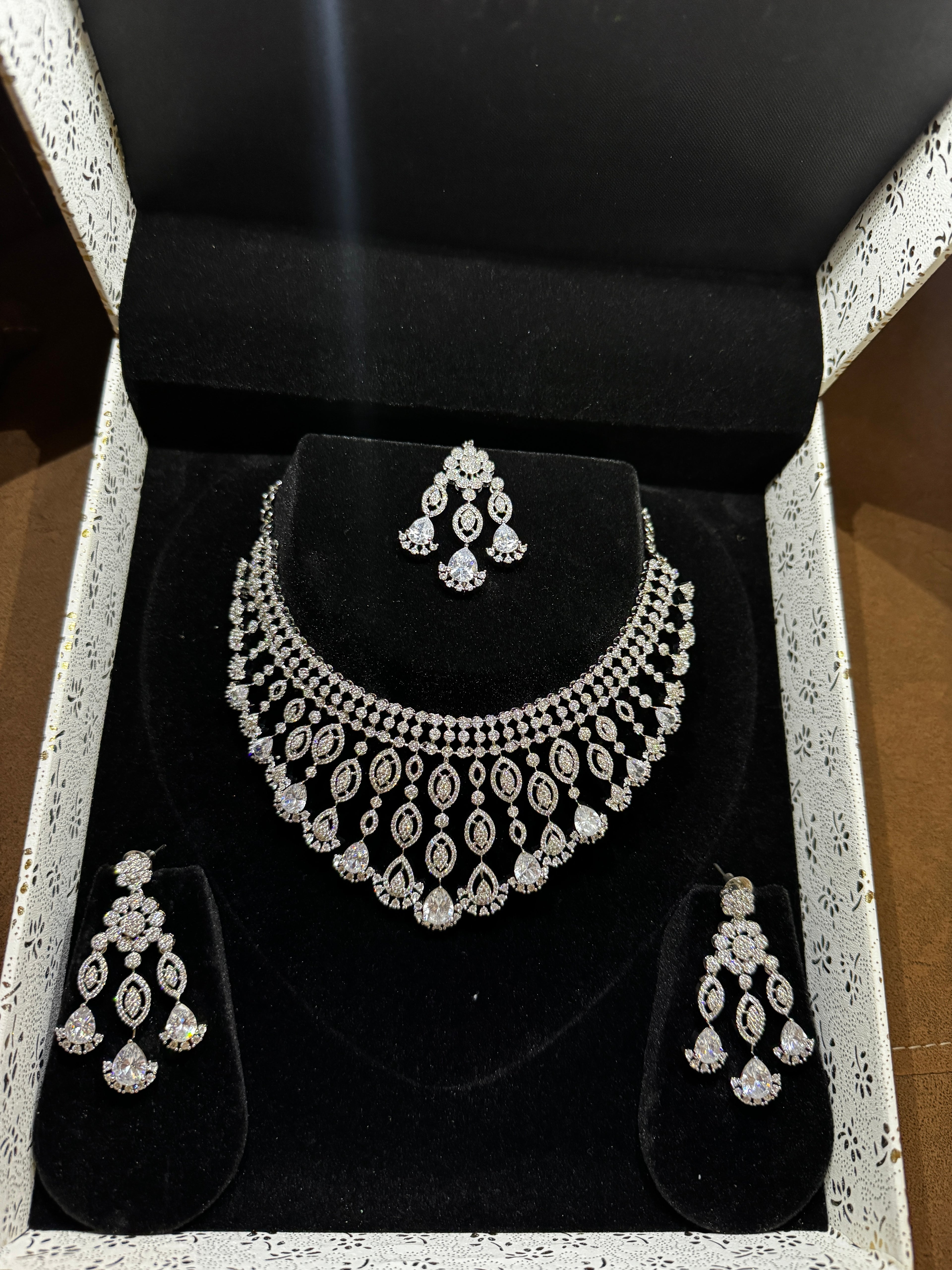 Elegant American Diamond Necklace Set | ₹ 4350