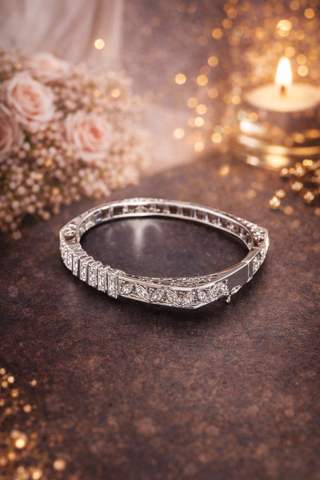 Minimal Luxe American Diamond Slim Bracelet – Rhodium Plated | Premium Gift Box | ₹ 499