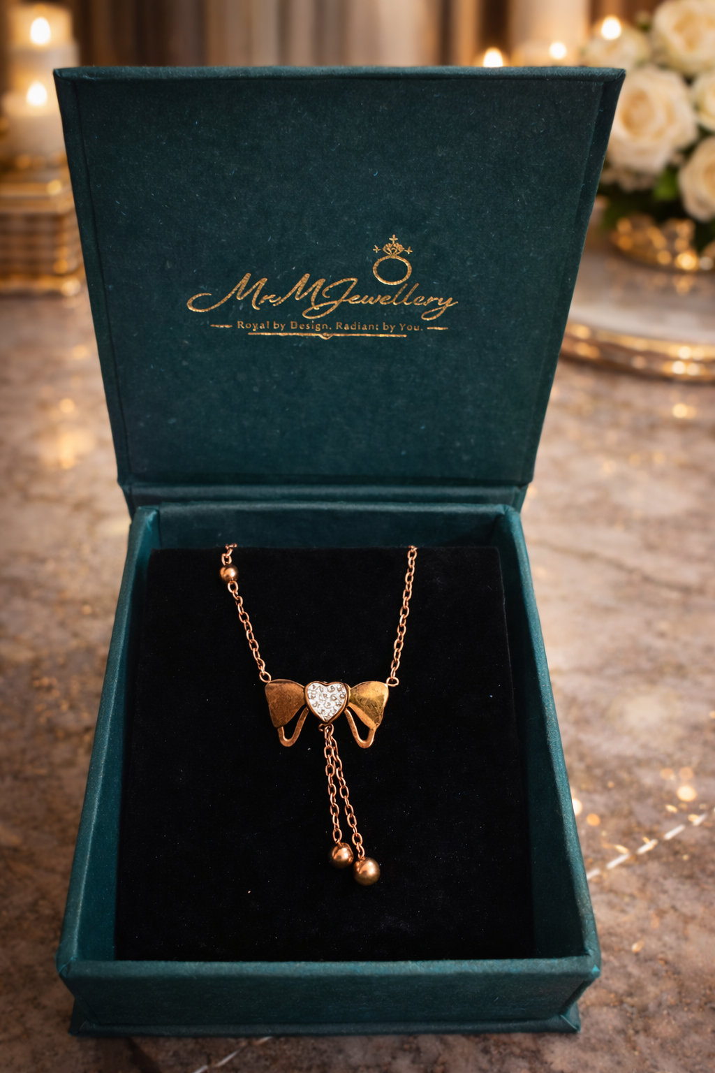 Rose Gold Bow Charm Anti-Tarnish Chain | ₹ 525
