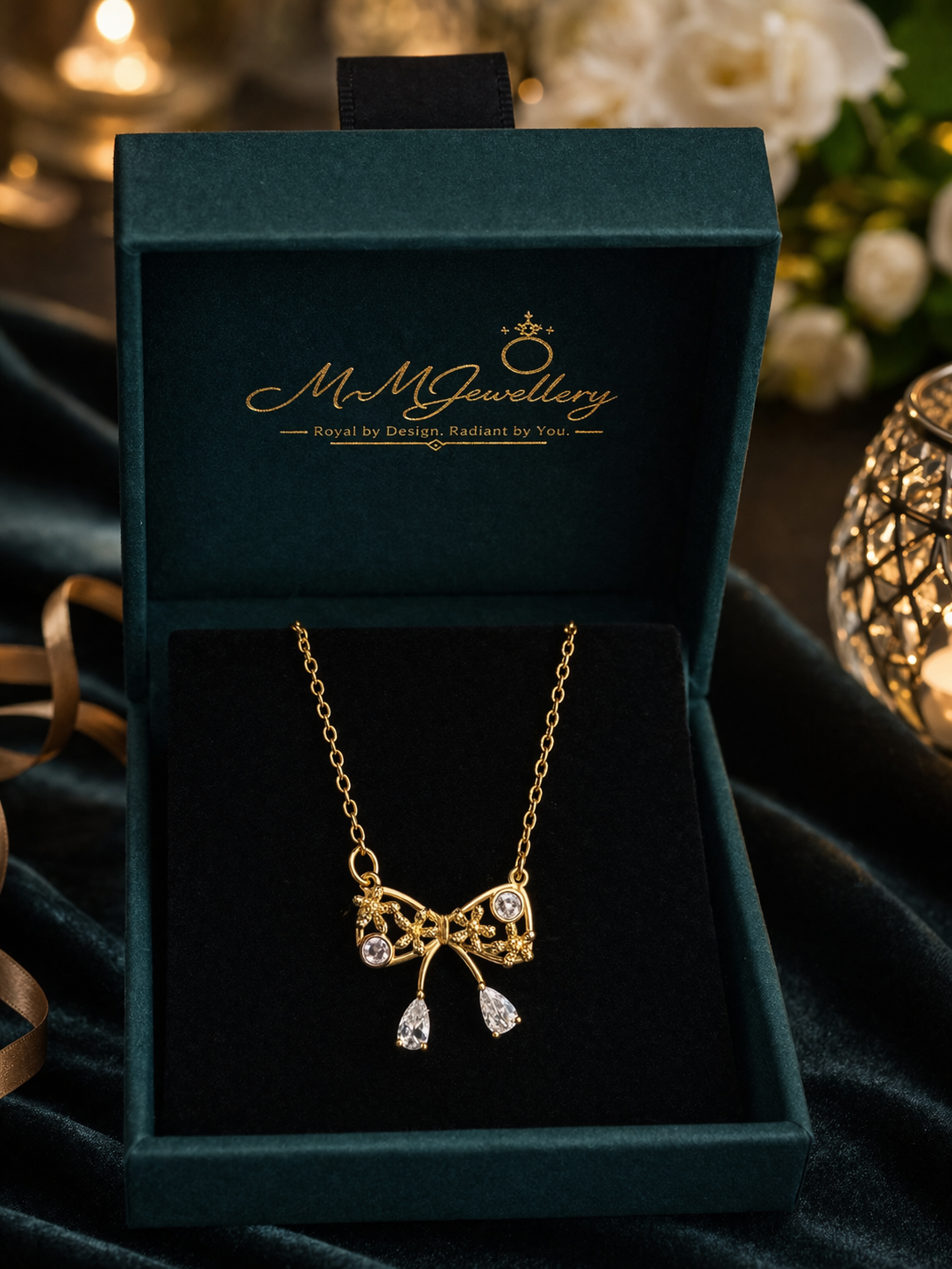 Golden Bow Crystal Anti-Tarnish Chain | ₹ 499