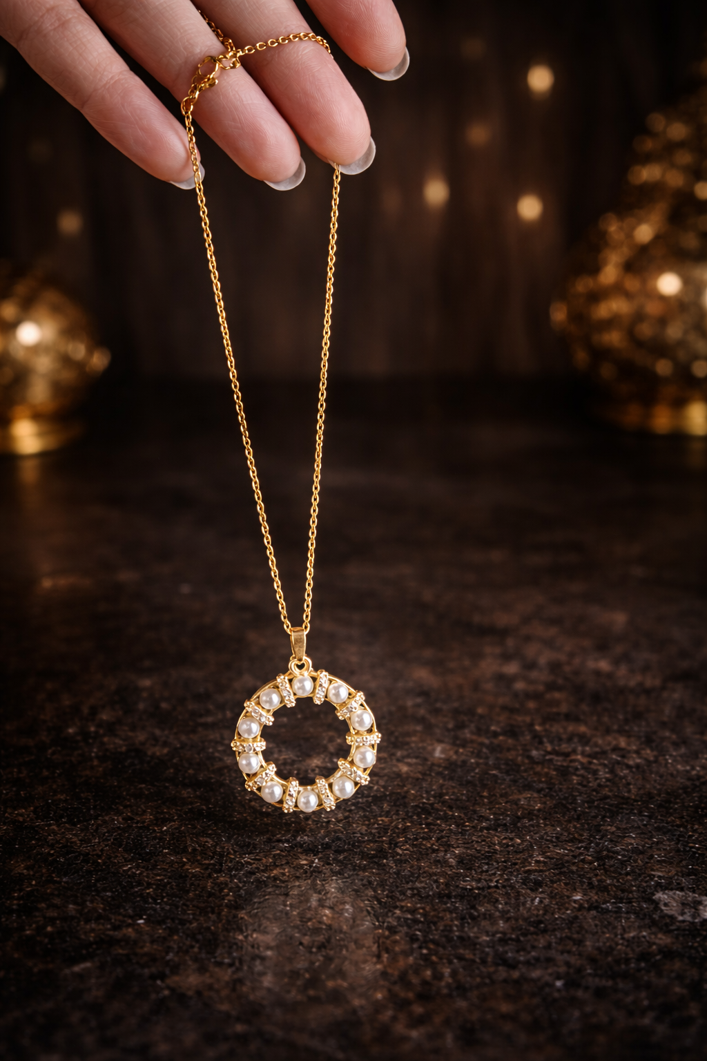 Pearl Halo Luxe Gold Chain | ₹ 499