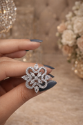 Celeste Bloom AD Statement Ring – Luxury Crystal Elegance | ₹ 499