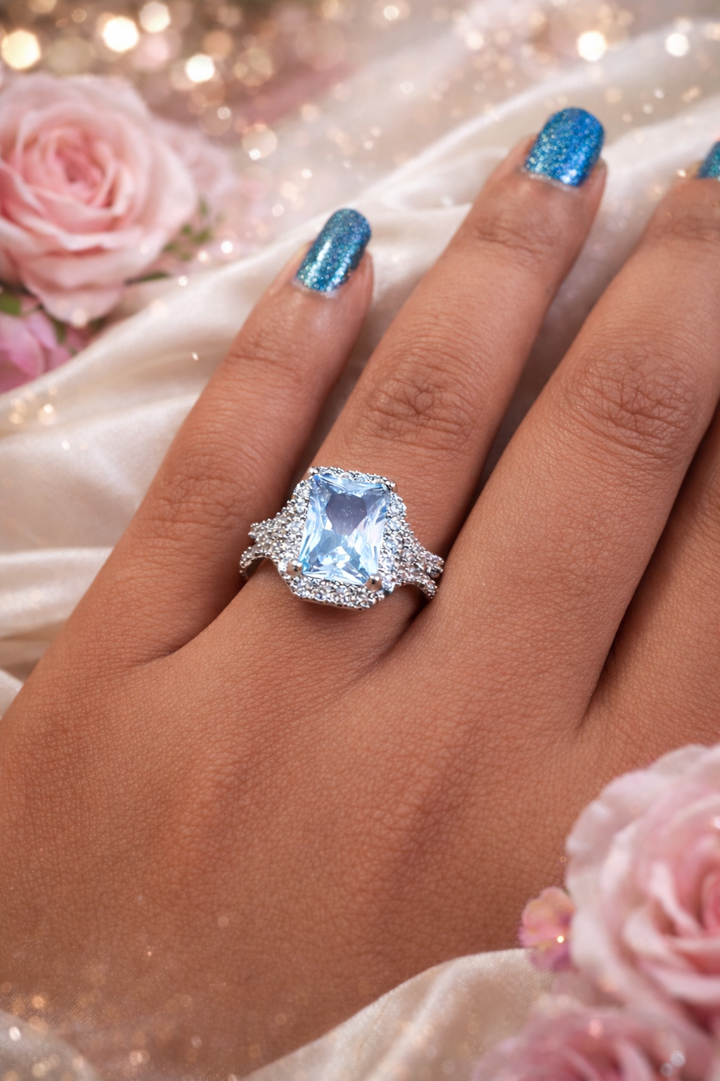 Radiant Cushion-Cut AD Statement Ring | Luxury Sparkle Edition | ₹ 375