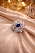 Royal Sapphire Bloom AD Statement Ring | ₹ 799