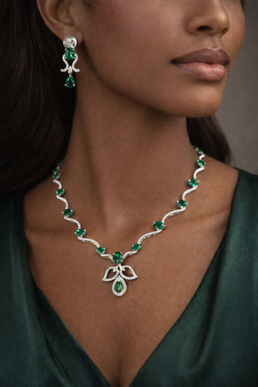 Emerald Royale Serpentine AD Set | ₹ 1999