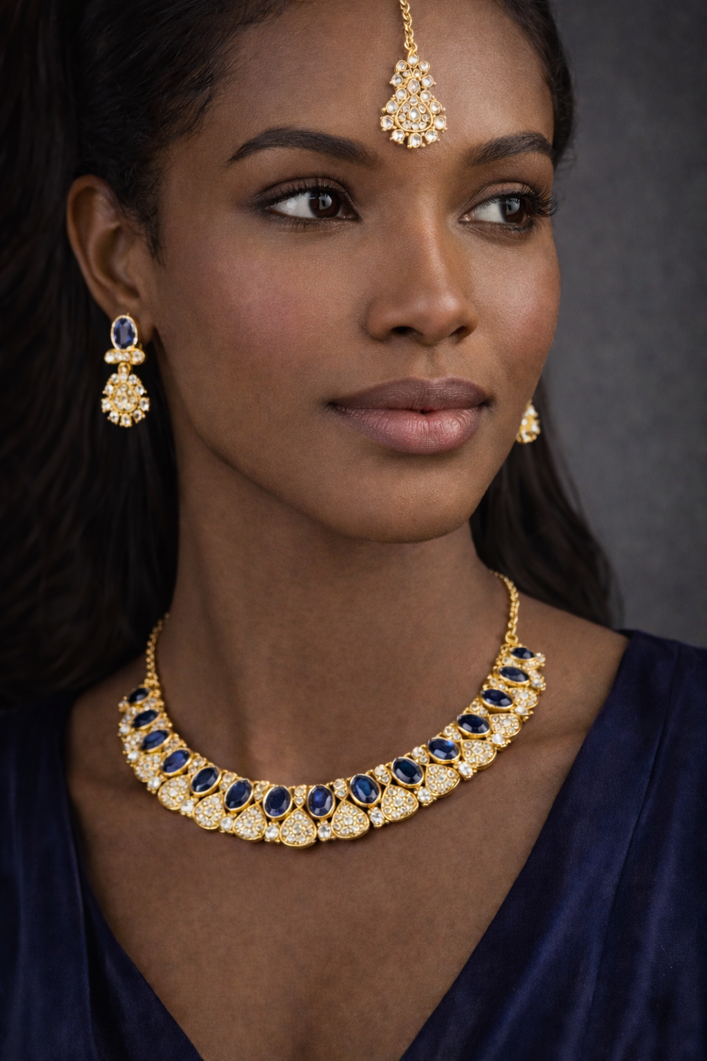 Midnight Sapphire Luxe Set – Affordable Royal Glam | ₹ 999