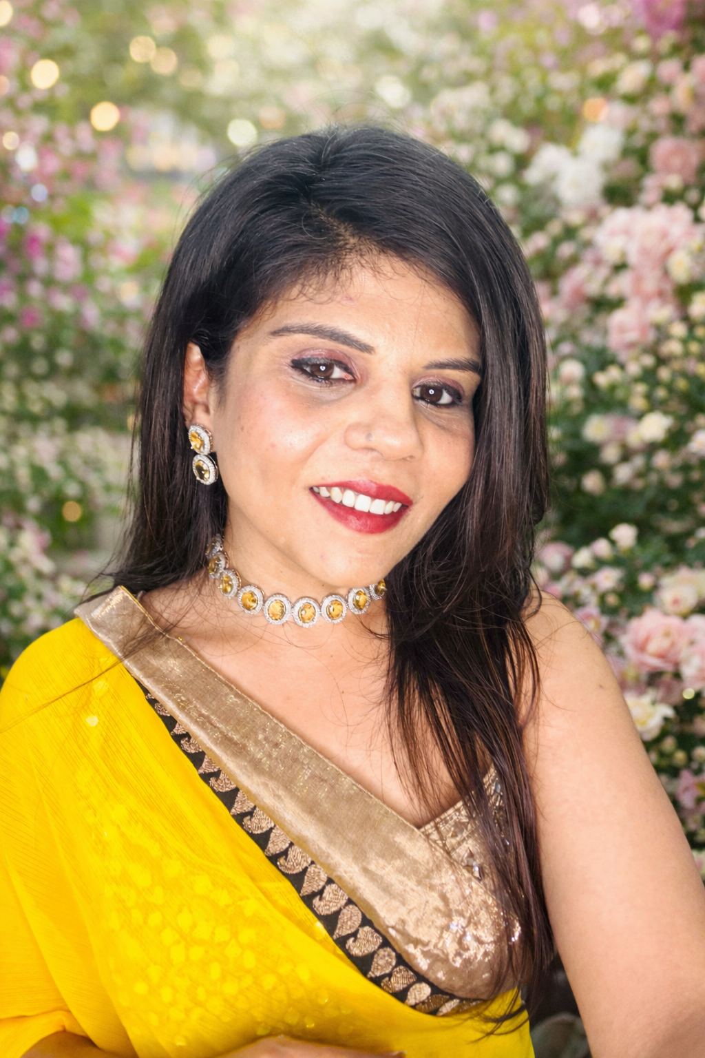 Aurora Citrine Halo Earring Set – Luxury Edition | ₹ 2299
