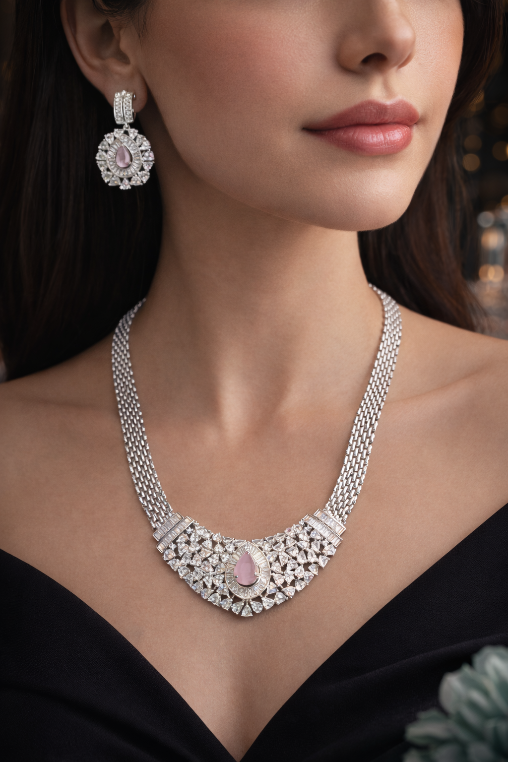 Celeste Blush Teardrop Diamond Set
| ₹ 3199