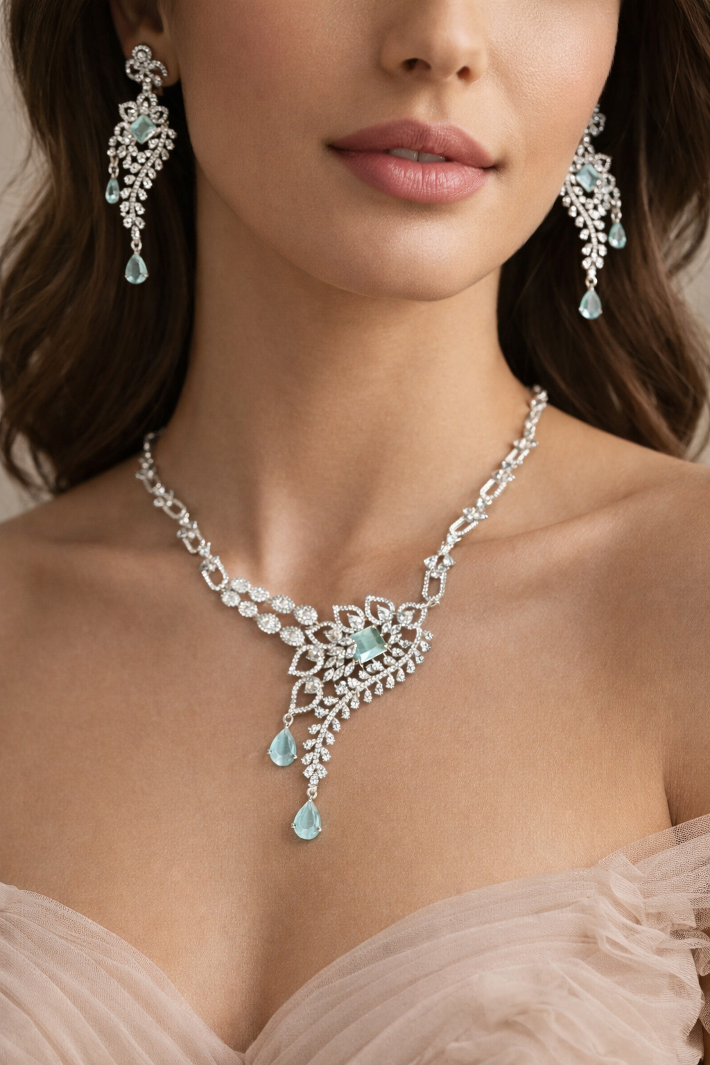 Emerald Elegance Luxe Necklace Set | ₹ 3299